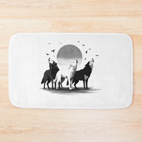 Item preview, Minimalist Wolves Howling At Full Moon designed and sold by TeeARTHY.