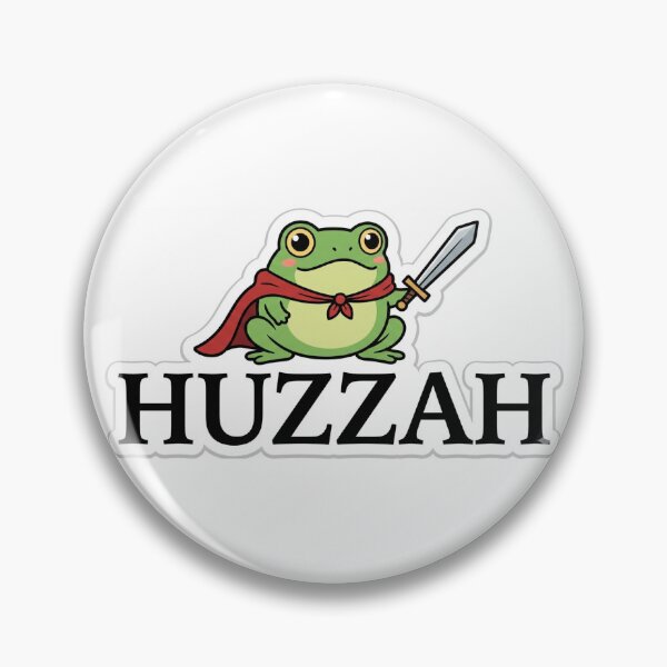 Item preview, Huzzah Frog Knight Sticker - Cute Medieval Fantasy Frog designed and sold by joyfulcow.
