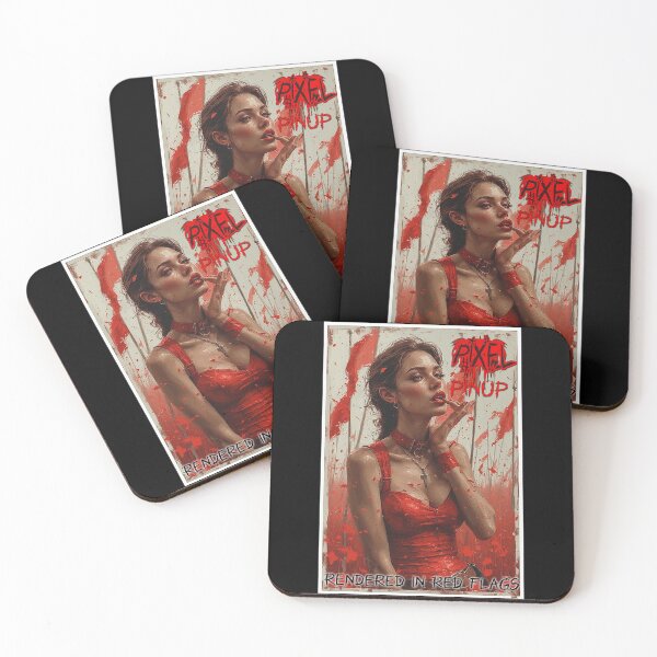 Item preview, Pixel Pinup – Rendered in Red Flags designed and sold by Mark Mentzer.