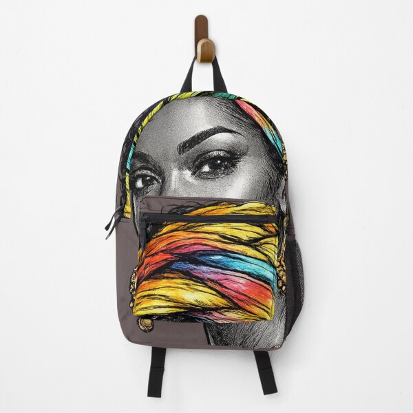 Item preview, Colorful Turban Queen – Black Marker Ink Portrait (AI Art) designed and sold by Cleora Visuals.