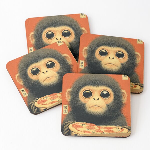 Aperçu de l'œuvre Pizza Hungry Monkey créée et vendue par obstinator.