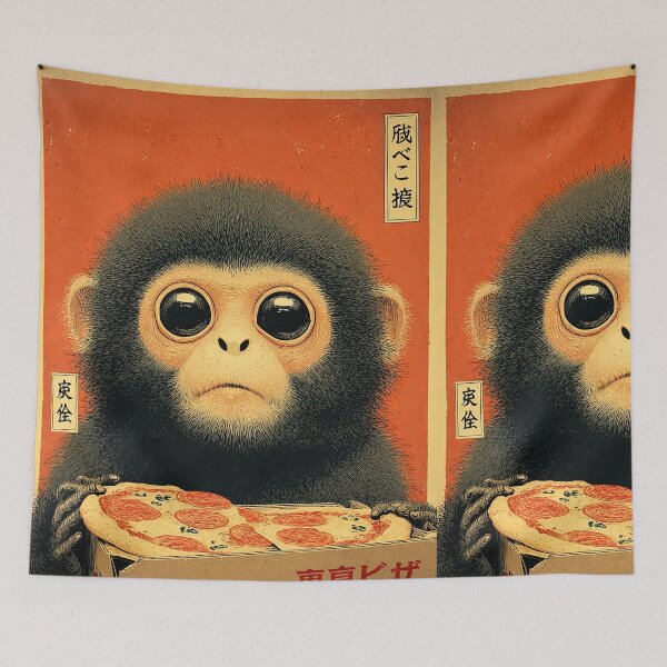 Aperçu de l'œuvre Pizza Hungry Monkey créée et vendue par obstinator.