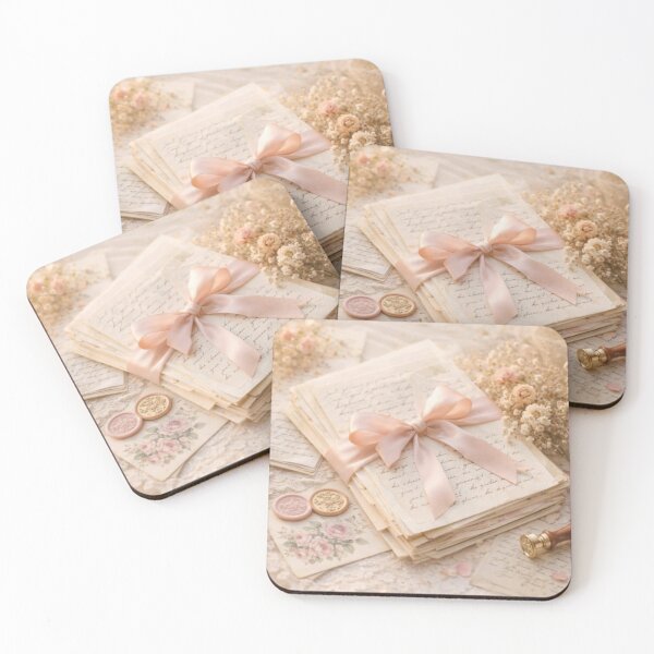 Item preview, Pink Ribbon Letters – Vintage Love Letters & Soft Cottagecore Stationery designed and sold by ArtFreshStudio.