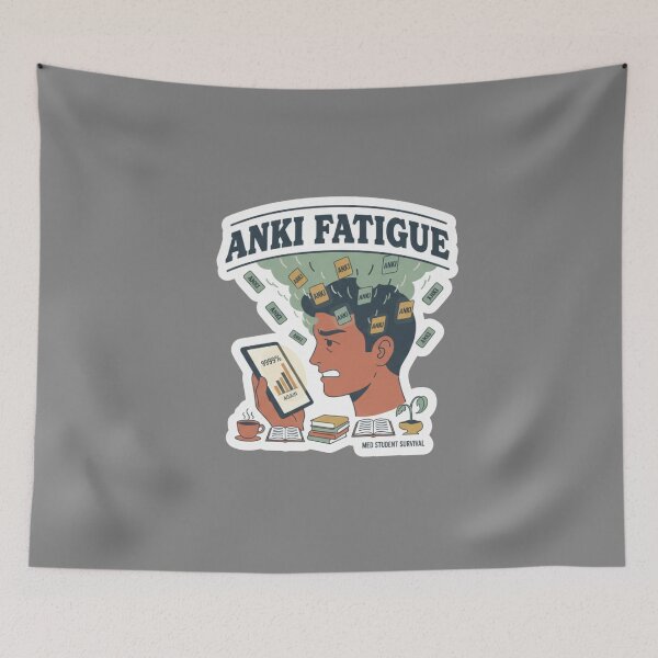 Item preview, Anki Fatigue Medical Student Survival Flashcard Burnout designed and sold by medoutfits.