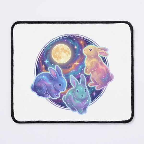 Item preview, Galaxy Cosmic Rabbit Moon ethereal whimsical glowing designed and sold by chattsuede.