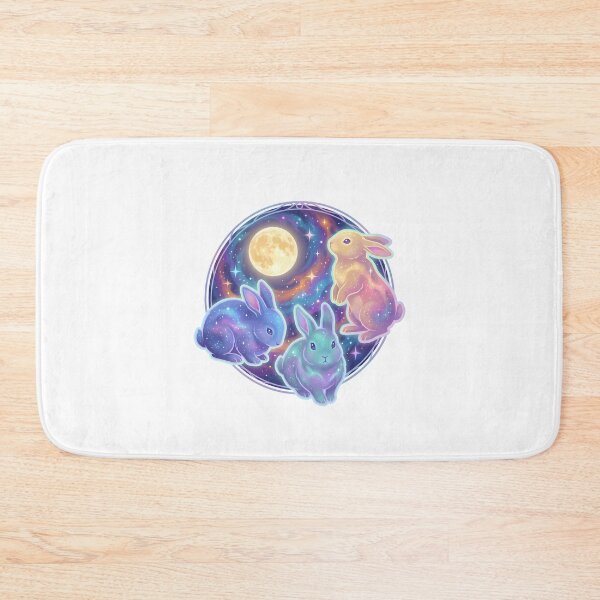 Item preview, Galaxy Cosmic Rabbit Moon ethereal whimsical glowing designed and sold by chattsuede.