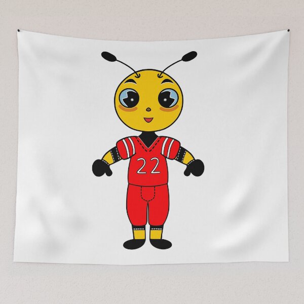 Item preview, Cute Bee Wearing A Football Uniform designed and sold by Sartoris Art.