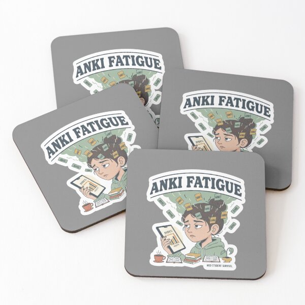Item preview, Female Med Student Anki Fatigue Flashcard Burnout Survival designed and sold by medoutfits.
