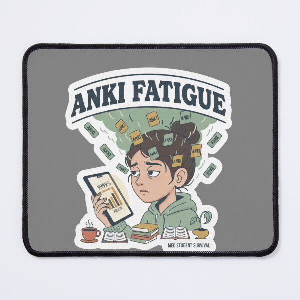 Item preview, Female Med Student Anki Fatigue Flashcard Burnout Survival designed and sold by medoutfits.