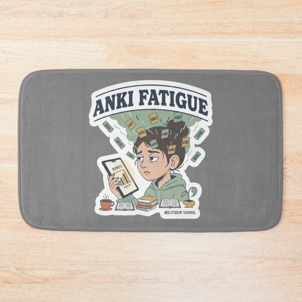 Item preview, Female Med Student Anki Fatigue Flashcard Burnout Survival designed and sold by medoutfits.