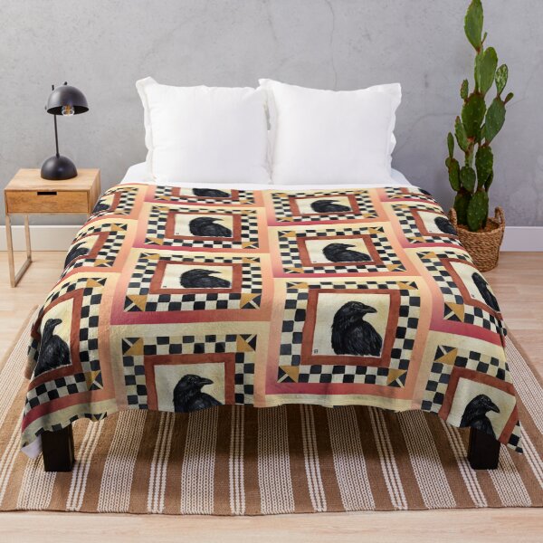 Item preview, Regal Raven in checkered frame designed and sold by oh-bi-me.