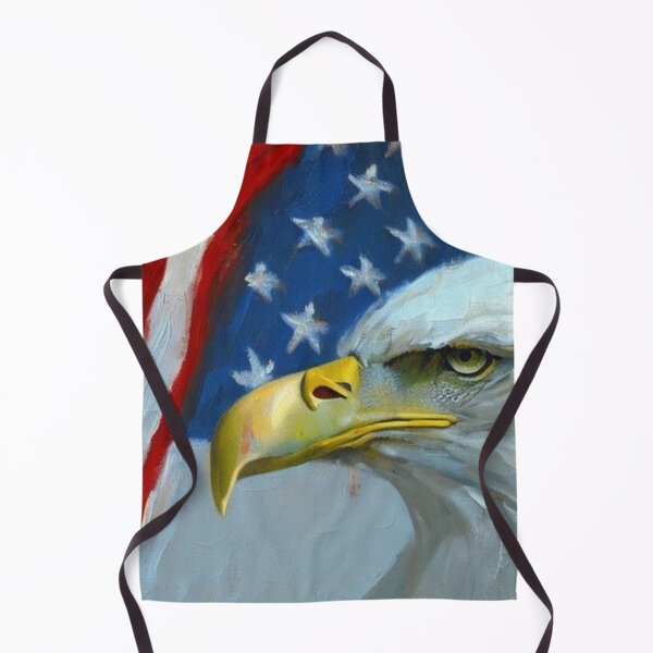 Item preview, Bald Eagle Flag Illustration Art for Classic Americana Decor Fans designed and sold by WildStroke.