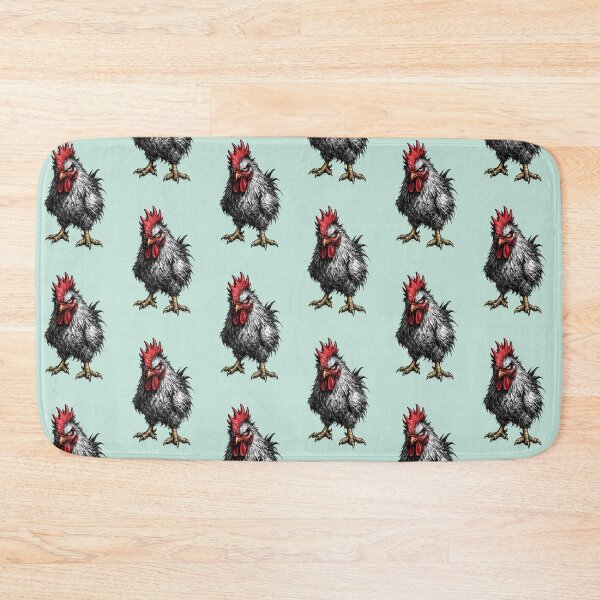 Item preview, Retro Noir Rooster Sketch – AI Ink Illustration with Red Beak & Yellow Feet designed and sold by Cleora Visuals.