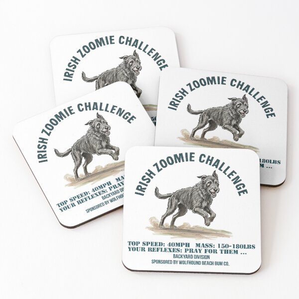 Item preview, Irish Wolfhound Zoomie Challenge designed and sold by Irish Wolfhound Central.