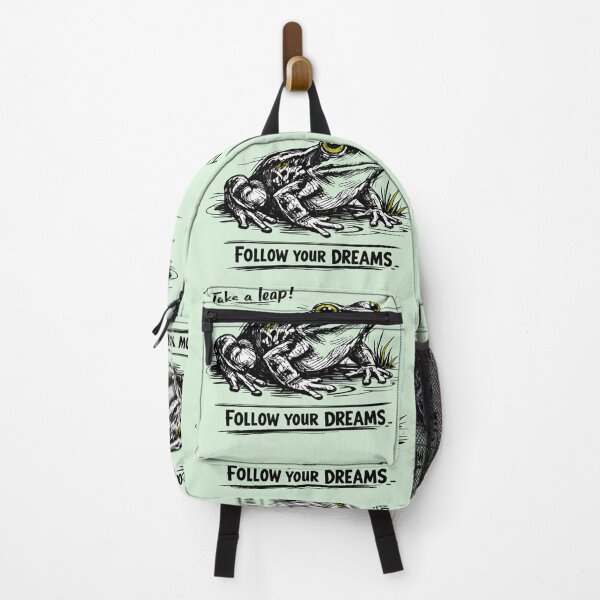 Item preview, AI Frog Ink Drawing – Black Marker Sketch with Yellow Eyes | “Take a Leap” Quote designed and sold by Cleora Visuals.