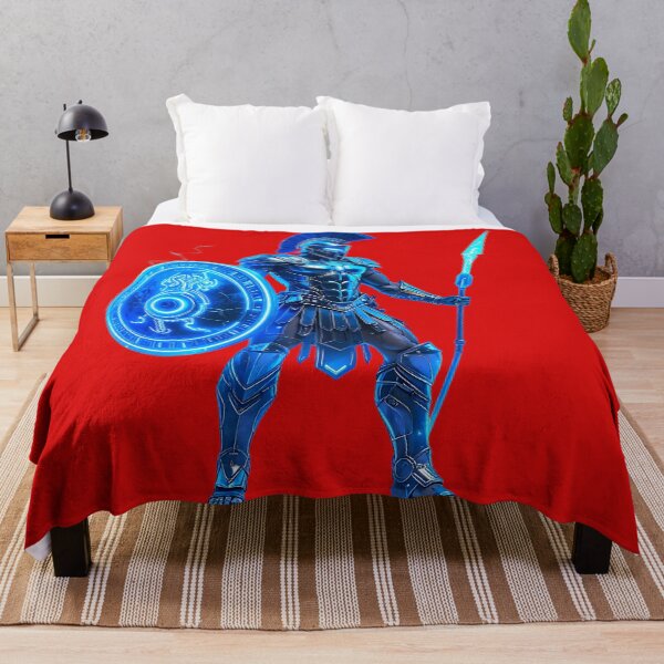 Item preview, Cyberpunk Spartan Warrior - Neon Blue Ancient Greek Knight designed and sold by BounoWorld.