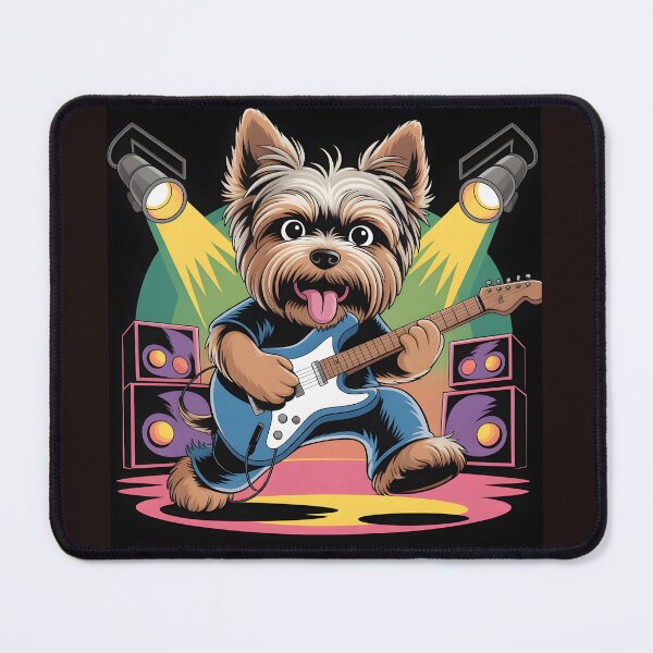Item preview, Rocking Yorkie Guitar Hero designed and sold by Viktorio Art Shop.