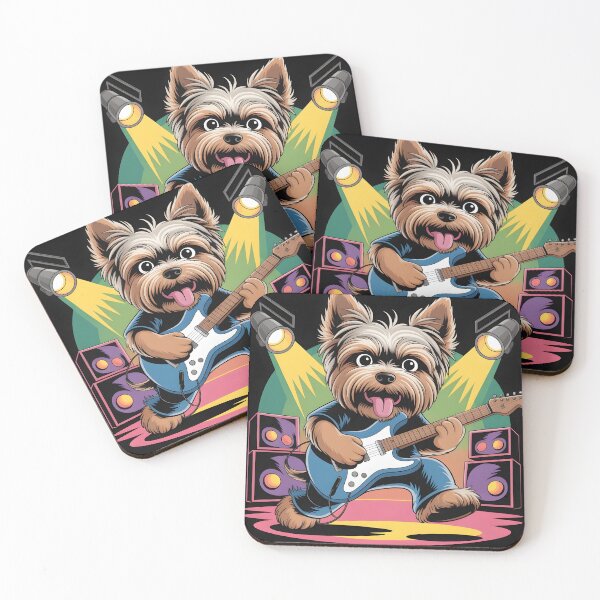 Item preview, Rocking Yorkie Guitar Hero designed and sold by Viktorio Art Shop.