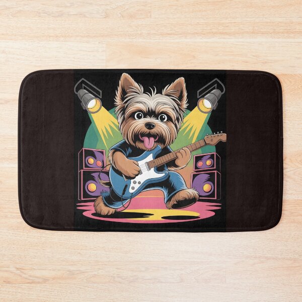 Item preview, Rocking Yorkie Guitar Hero designed and sold by Viktorio Art Shop.