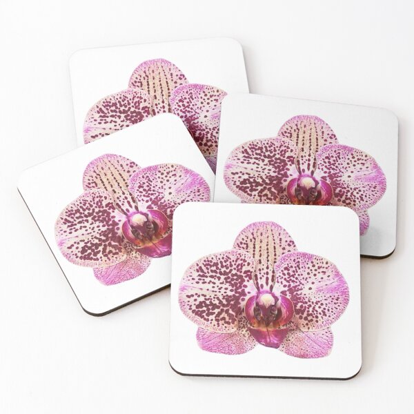 Item preview, spotted pink orchid flower sticker designed and sold by inainart.