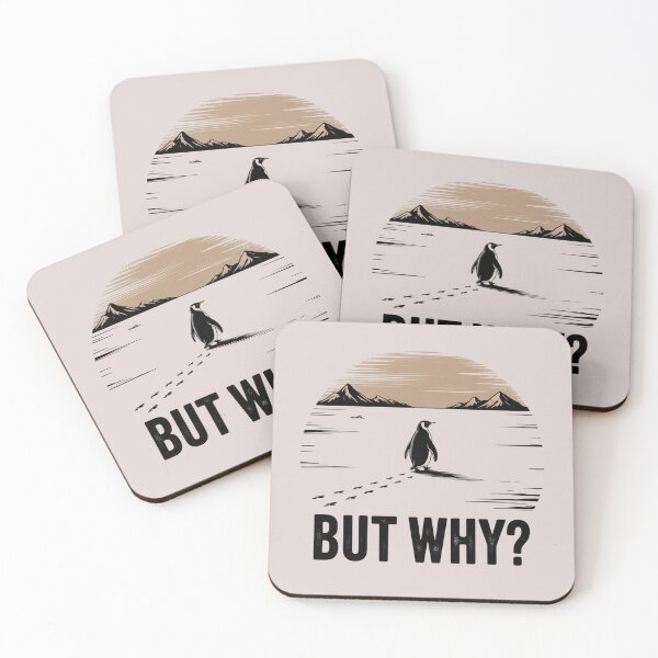 Item preview, existential penguin,But Why designed and sold by Meryem Mamouni.