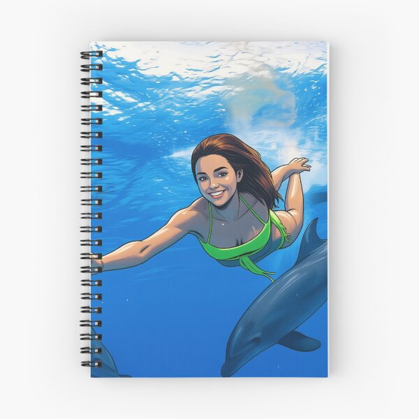 Item preview, Lederbraun Schwimmen mit Delfinen designed and sold by pjd94.