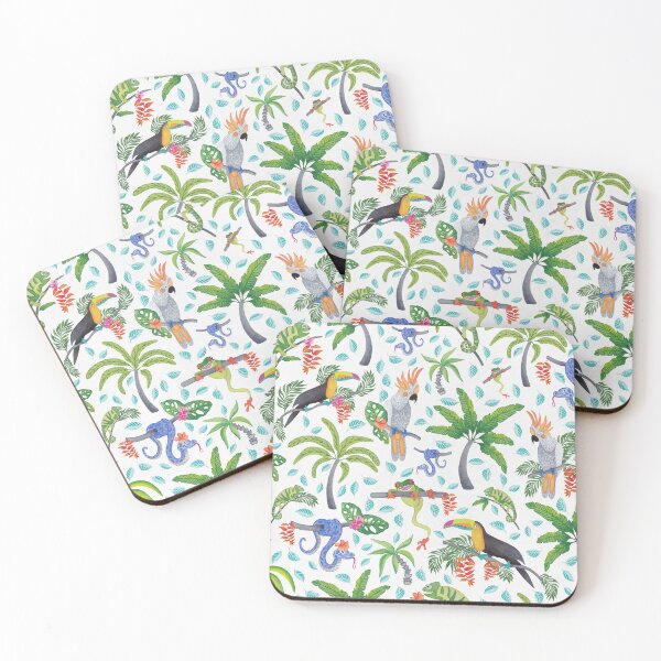 Item preview, Cute Watercolor Tropical Animals designed and sold by THE COLOR ALCHEMY.
