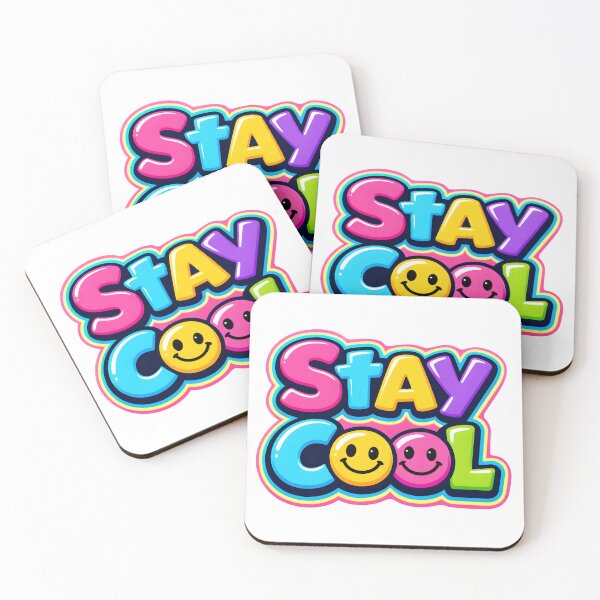 Item preview, Stay Cool Colorful Bubble Letters – Cute Smiley Typography Design designed and sold by Luvahawb.