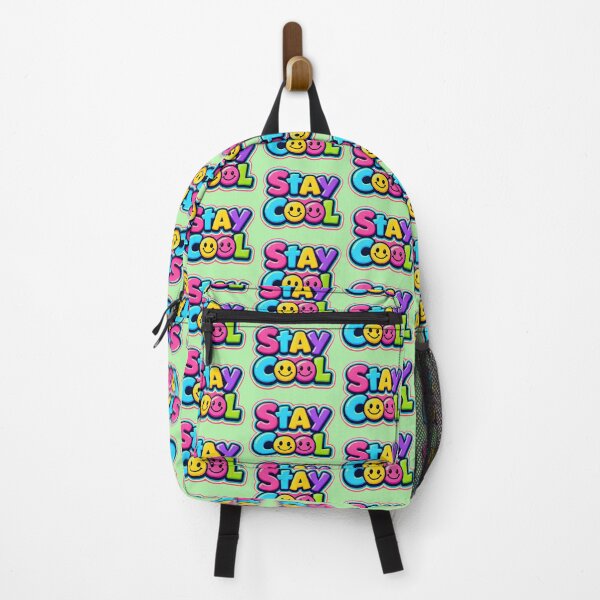 Item preview, Stay Cool Colorful Bubble Letters – Cute Smiley Typography Design designed and sold by Luvahawb.