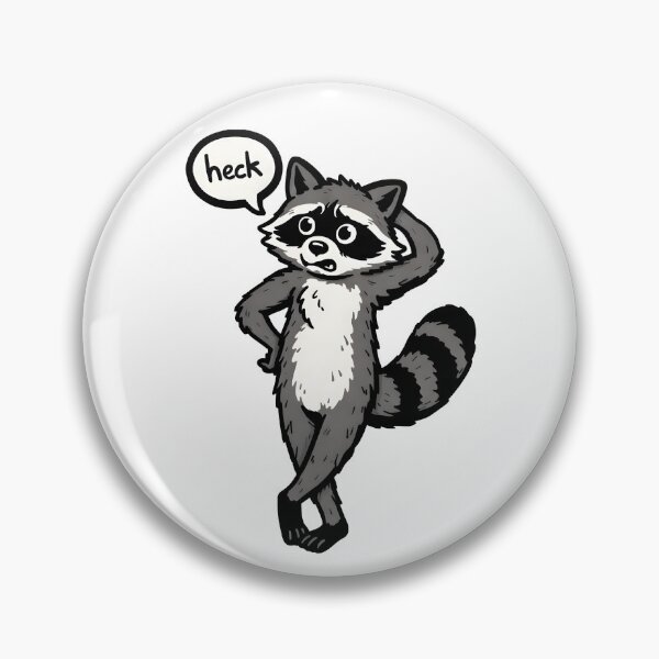 Item preview, Confused Raccoon Saying Heck Funny Cartoon designed and sold by Senkov.