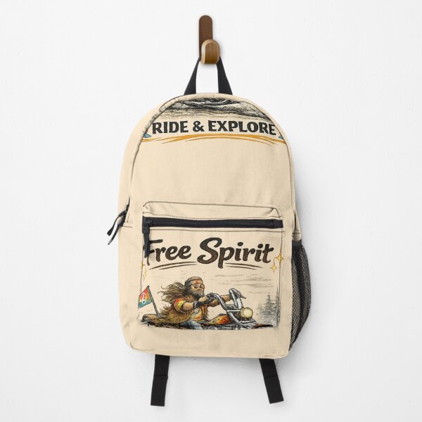 Item preview, AI Hippie Biker on Retro Chopper – Free Spirit Motorcycle Line Art | “Ride & Explore” designed and sold by Cleora Art .