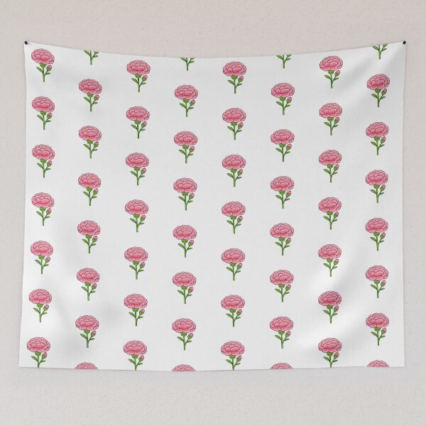 Item preview, Carnation, Cute Flower, Kawaii Chibi Design designed and sold by shadow-bloom.