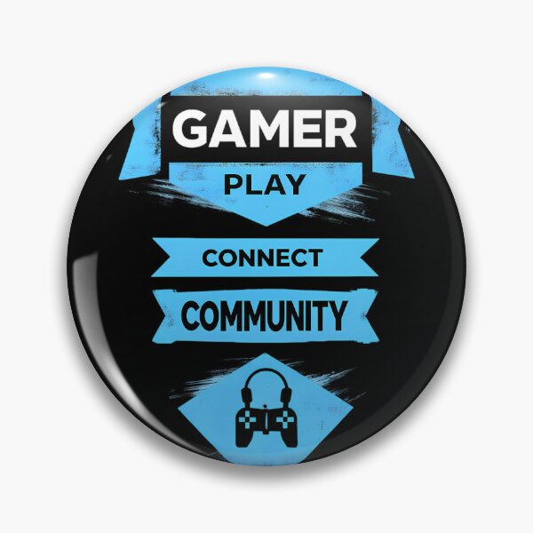 Item preview, Vintage Gamer Badge  Play Win Gaming Illustration designed and sold by ART ATTACK ZONE.