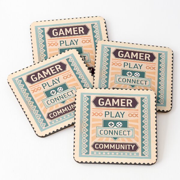 Item preview, Retro Gamer Badge Play Win Gaming Illustration designed and sold by ART ATTACK ZONE.