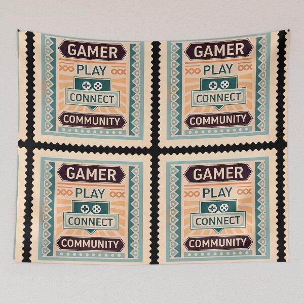 Item preview, Retro Gamer Badge Play Win Gaming Illustration designed and sold by ART ATTACK ZONE.