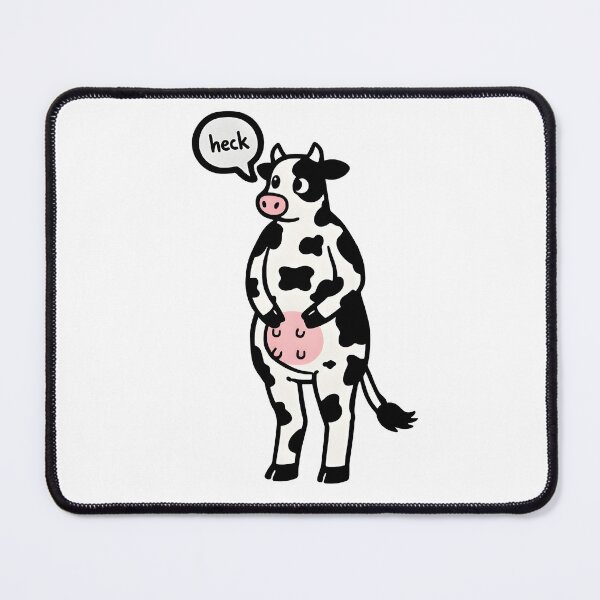 Item preview, Funny Cow Saying Heck – Cute Cartoon Farm Meme designed and sold by Senkov.