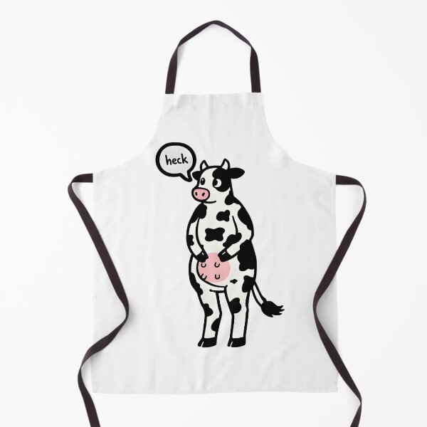 Item preview, Funny Cow Saying Heck – Cute Cartoon Farm Meme designed and sold by Senkov.