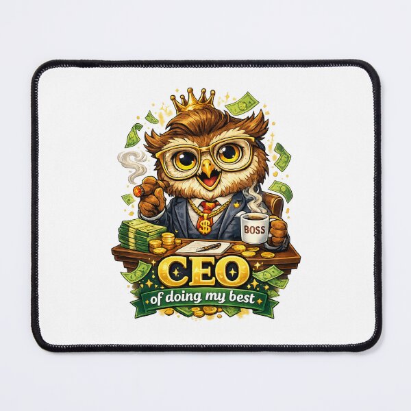 Item preview, Funny CEO Owl – Boss of Doing My Best designed and sold by AnnaCreativeArt.