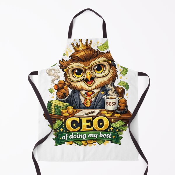 Item preview, Funny CEO Owl – Boss of Doing My Best designed and sold by AnnaCreativeArt.