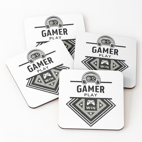 Item preview, Art Vintage Gamer Badge Play Win Gaming Illustration designed and sold by ART ATTACK ZONE.