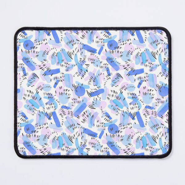 Item preview, Scribble & Stroke Watercolor Pattern-Soft Lilac & Cool Blue designed and sold by THE COLOR ALCHEMY.
