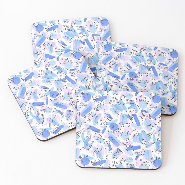 Item preview, Scribble & Stroke Watercolor Pattern-Soft Lilac & Cool Blue designed and sold by THE COLOR ALCHEMY.