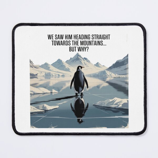 Item preview, Nihilistic Depressed Lone Penguin in Cold Watercolor Expanse designed and sold by Meryem Mamouni.