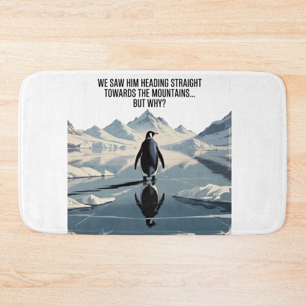 Item preview, Nihilistic Depressed Lone Penguin in Cold Watercolor Expanse  designed and sold by Meryem Mamouni.