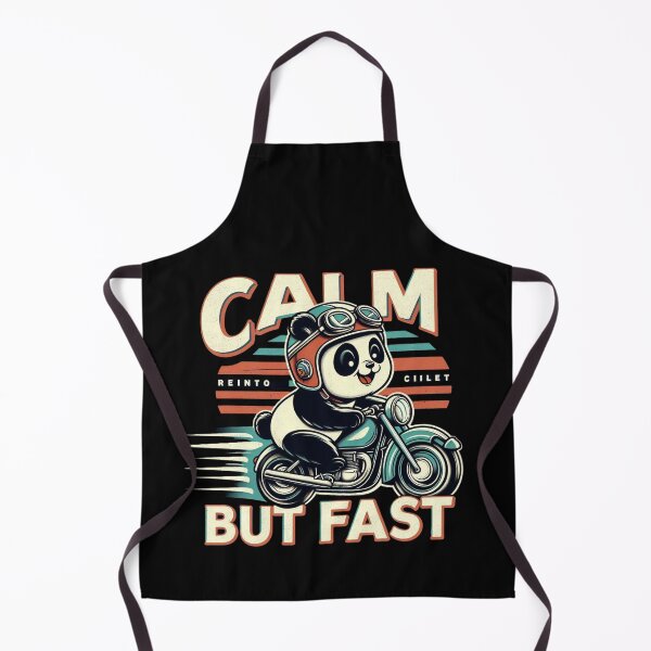 Item preview, Calm but Fast Panda - Retro Vintage Motorcycle designed and sold by Zoo-Moo.