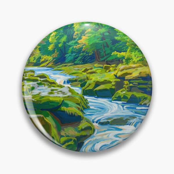 Item preview, Vibrant Painterly Art of The Strid, River Wharfe – Yorkshire Dales Landscape designed and sold by VistaPainterArt.