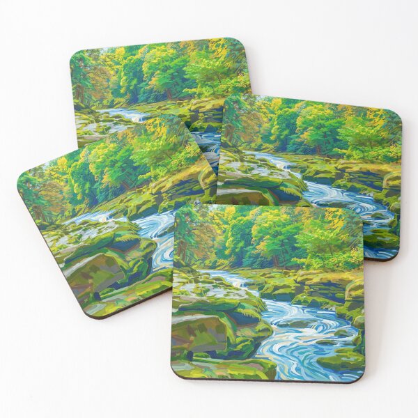 Item preview, Vibrant Painterly Art of The Strid, River Wharfe – Yorkshire Dales Landscape designed and sold by VistaPainterArt.