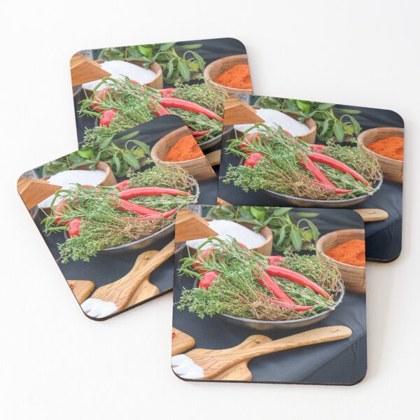 Item preview, Colourful Herbs and Spices on a Kitchen Table designed and sold by Kasia Design.