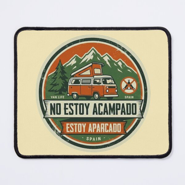 Item preview, I'm not camped out - Van Life Spain Retro Badge designed and sold by VanSpirit.