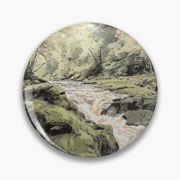 Aperçu de l'œuvre Le Strid, rivière Wharfe – Aquarelle japonaise des Yorkshire Dales créée et vendue par VistaPainterArt.